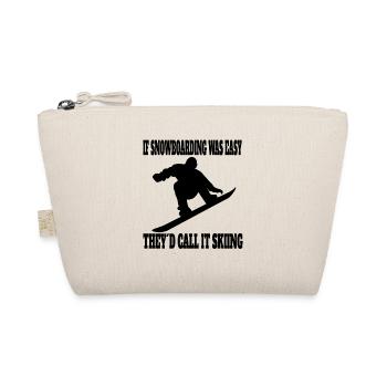 Snowboard Saying Winter Sports Snowboarders - Organic Pouch - nature - Front