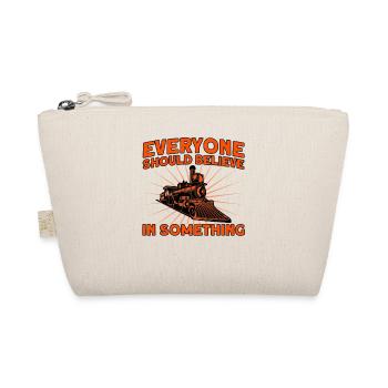 Modellbahn Zug Lokomotiven Geschenk - Bio-Täschchen - Natur - Vorne