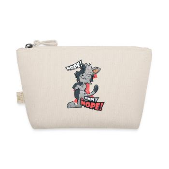 Nope! geneverte and lazy cat Nö cat lover - Organic Pouch - nature - Front