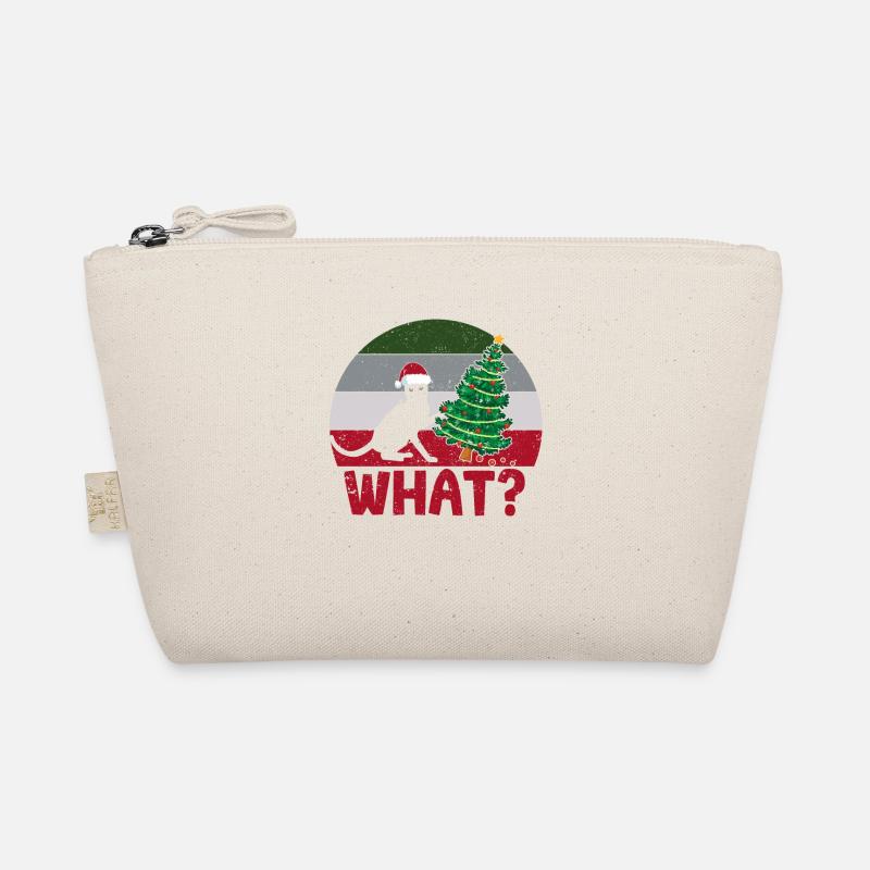 Drôle de chat noir Joyeux arbre de Noël Chats Noël Trousse biologique