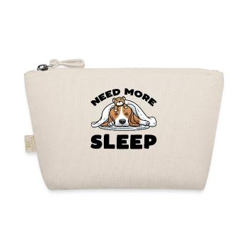 Beagle dog Sleeping with cuddly toy - Organic Pouch - nature - Front