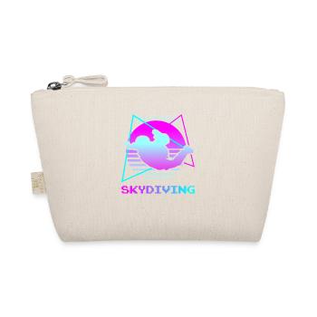 Retro Vintage Classic Skydiving Skydiver - Organic Pouch - nature - Front