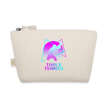 Retro Vintage Classic Ping Pong Table Tennis - Organic Pouch - nature - Front