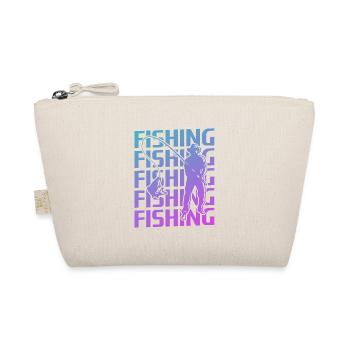 Retro Vintage Classic Fishing Fisherman - Bio-Täschchen - Natur - Vorne