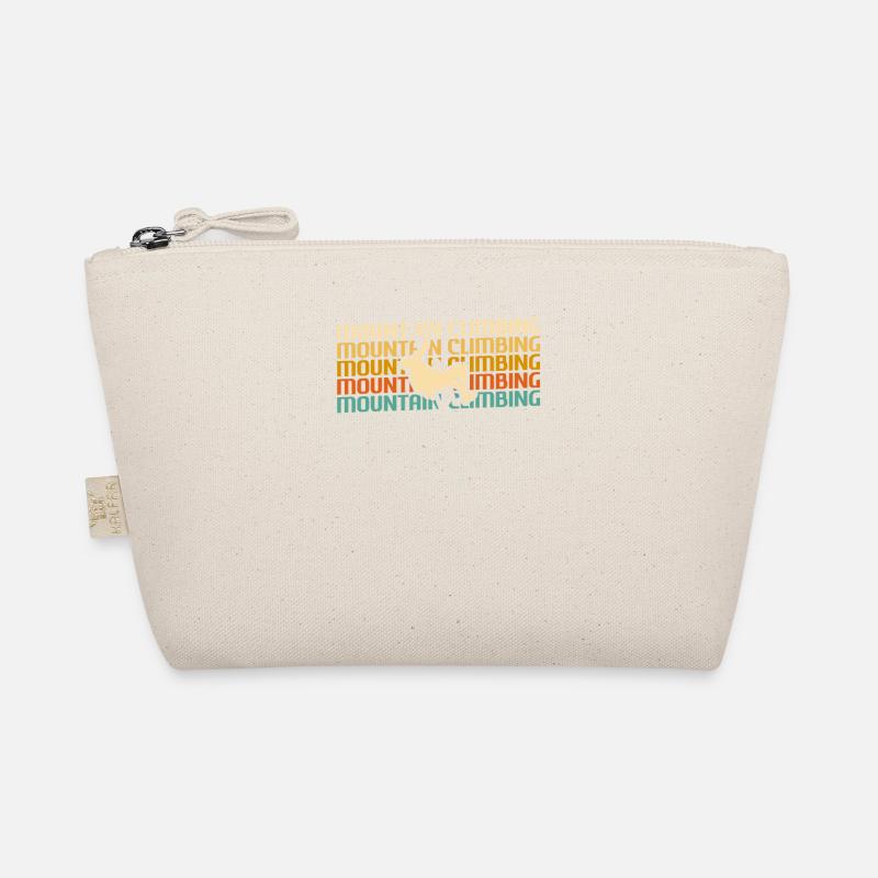Retro Vintage Classic Mountain Climbing Climber Organic Pouch