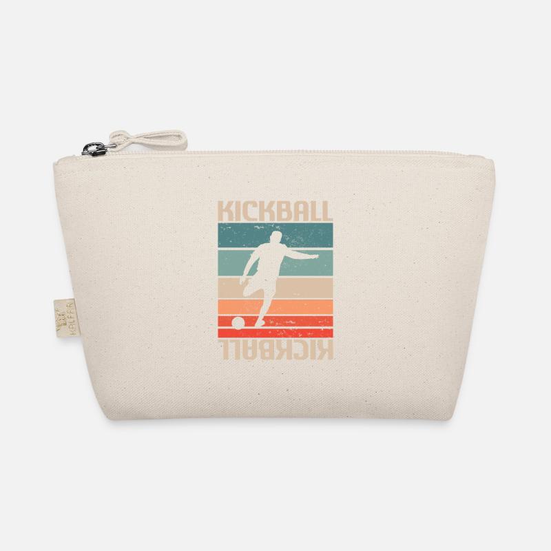 Retro Vintage Classic Kickball Player Organic Pouch