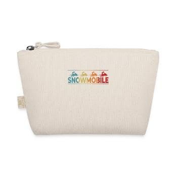 Schneemobil Vintage Fahrer - Bio-Täschchen - Natur - Vorne