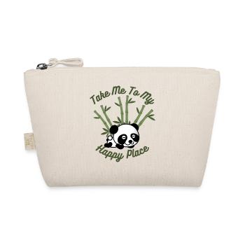 Take me to My Happy Place - Panda Lovers T-Shirt - Bio-Täschchen - Natur - Vorne