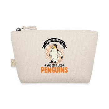 Pinguin Geschenk Penguin - Bio-Täschchen - Natur - Vorne