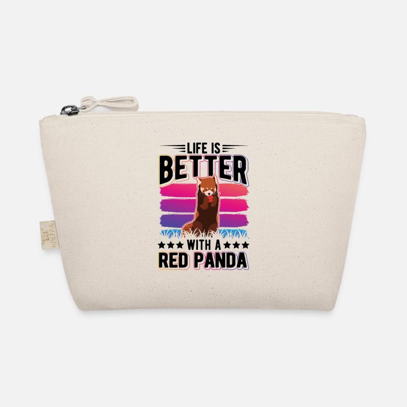 Life is better with a Red Panda Roter Panda - Bio-Täschchen - Natur