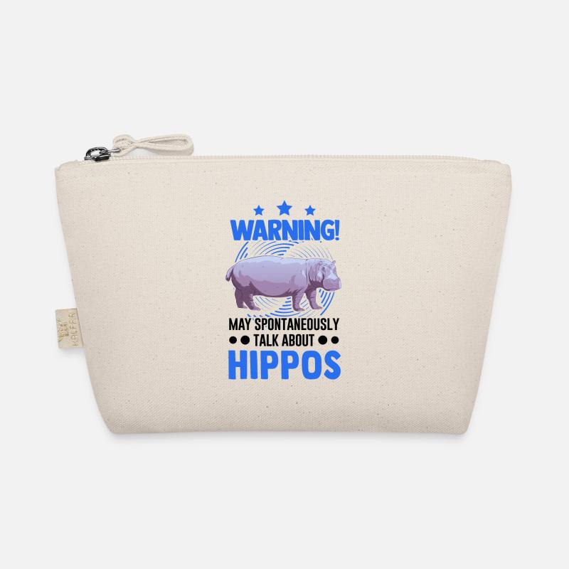 Warnung Nilpferd Hippo Flusspferd Bio-Täschchen