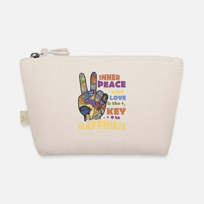 inner peace peace sign two fingers Organic Pouch