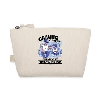 Father Papa Son Child Father's Day Gift - Organic Pouch - nature - Front
