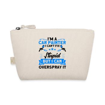 Vehicle Painter Stupidity Overspray Gift - Organic Pouch - nature - Front