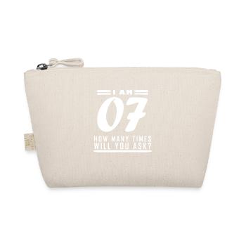 I am 7 - 7 birthday gift - Organic Pouch - nature - Front