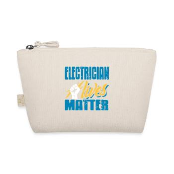 Electrician Lives Matter Cool Retro T-Shirt - Organic Pouch - nature - Front