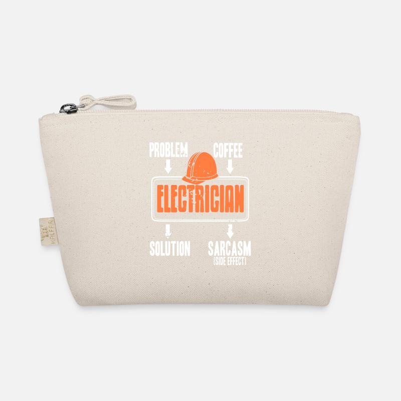 Problem Solution Coffee Sarcasm Funny Electrician Organic Pouch
