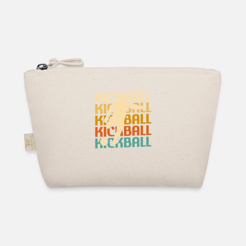 Retro Vintage Classic Kickball Player Organic Pouch