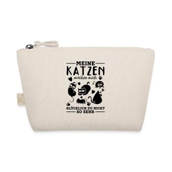Meine Katzen machen mich glücklich Du Nicht So Se - Bio-Täschchen - Natur - Vorne