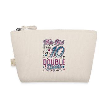 Double digits for the 10th birthday for girls - Organic Pouch - nature - Front