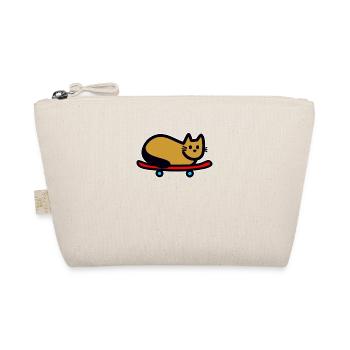 Cat on skateboard - Organic Pouch - nature - Front