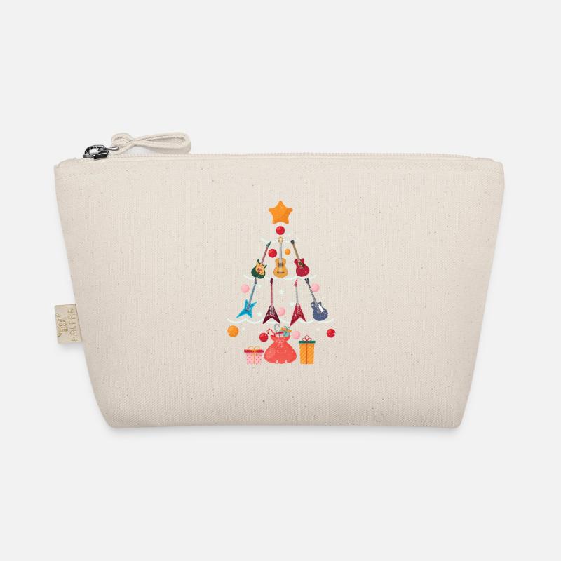 Guitar Santa Claus Cap Christmas Tree Funny Organic Pouch