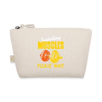 Installing Muscles Please Wait Funny Retro Fitness - Bio-Täschchen - Natur - Vorne