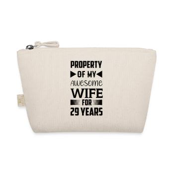 29 Years Married Velvet Wedding Gift - Organic Pouch - nature - Front