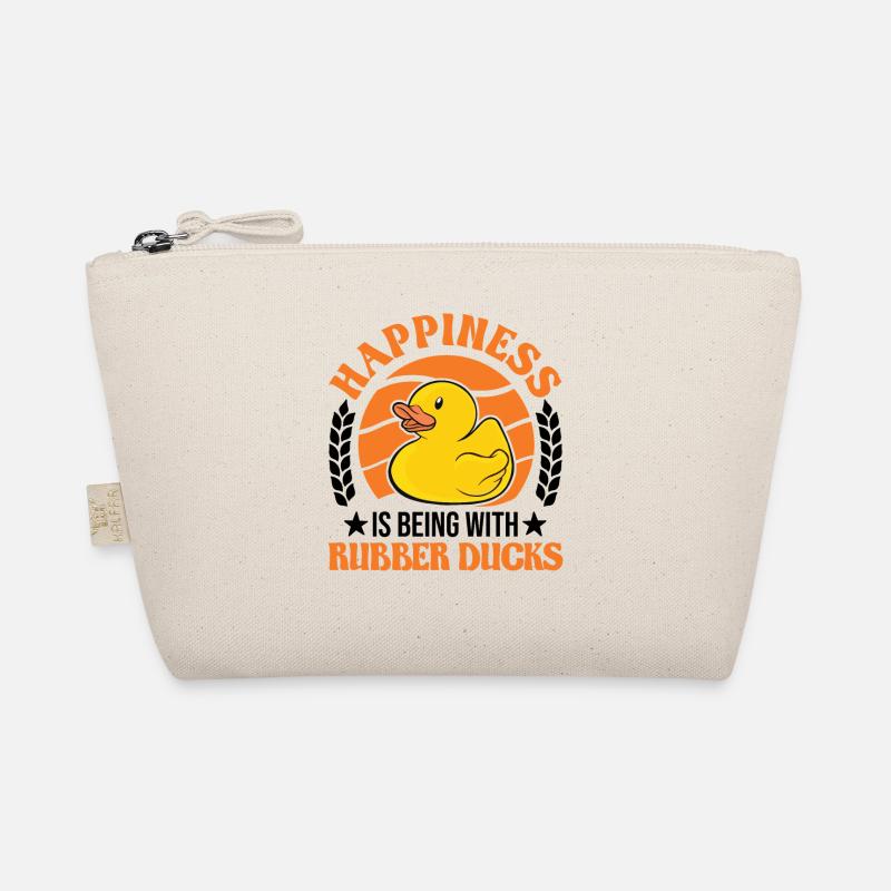 Happiness is being with Rubber Ducks Rubber Duck Organic Pouch