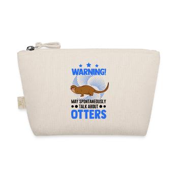 Warnung Otter Fischotter Seeotter - Bio-Täschchen - Natur - Vorne