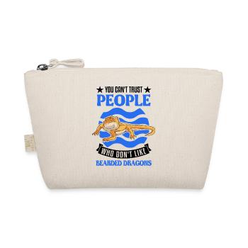 Bearded Dragon Pogona Gift - Organic Pouch - nature - Front