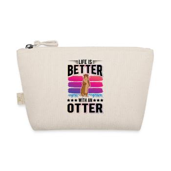 Life is better with an Otter Fischotter Seeotter - Bio-Täschchen - Natur - Vorne