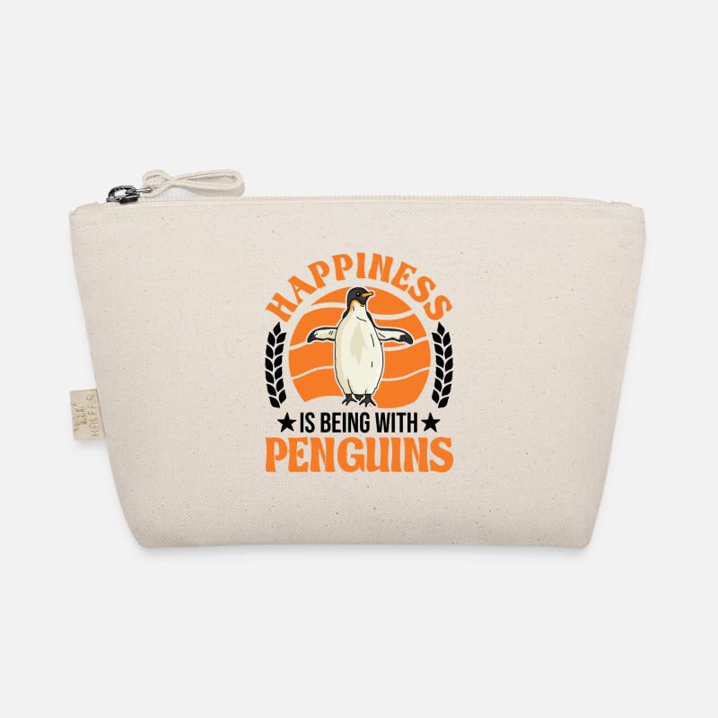 Happiness is being with Penguins Pinguin Bio-Täschchen