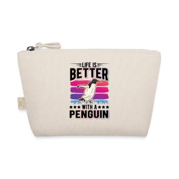 Life is better with a Penguin Pinguin - Organic Pouch - nature - Front