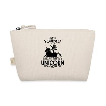 Unicorn dancing girls riding a horse - Organic Pouch - nature - Front