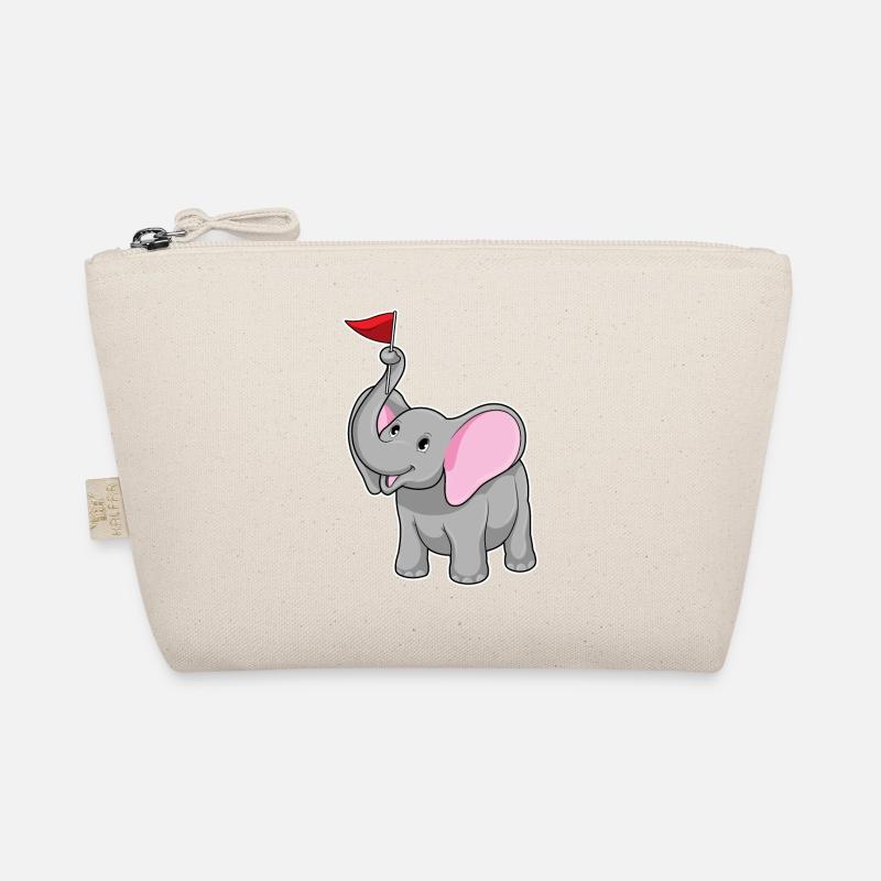 Elefant mit Flagge Bio-Täschchen