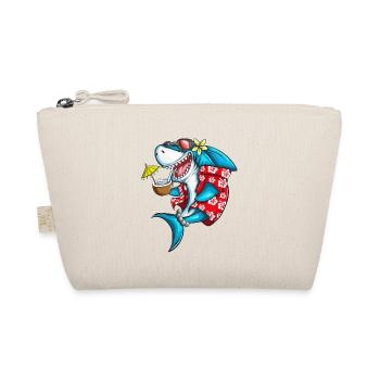 Funny Shark Vacation Beach Sea Shark Fan - Organic Pouch - nature - Front