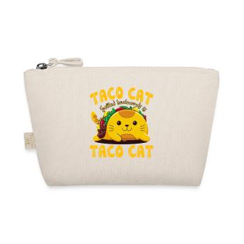 Funny Cute Tacocat Taco Cat Spelled Backward - Organic Pouch - nature - Front