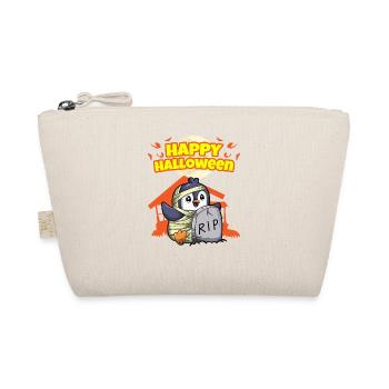 Happy Halloween Scary Funny Hallow's Eve Costume - Organic Pouch - nature - Front