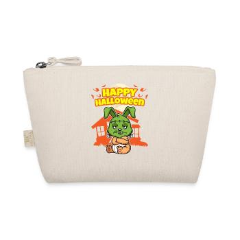 Happy Halloween Scary Funny Hallow's Eve Costume - Organic Pouch - nature - Front