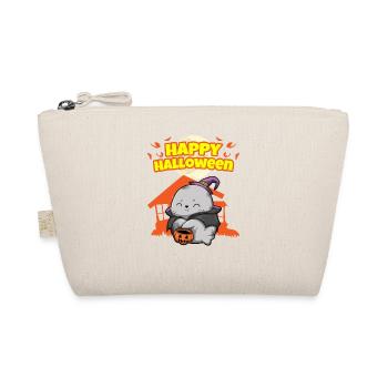 Happy Halloween Scary Funny Hallow's Eve Costume - Organic Pouch - nature - Front