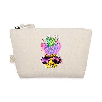 Ananas in Love - Bio-Täschchen - Natur - Vorne
