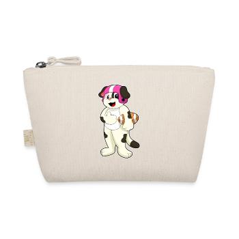 Hund American Football Sport - Bio-Täschchen - Natur - Vorne