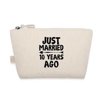 Just Married 10 Years Ago 10th Wedding Anniversary - Organic Pouch - nature - Front