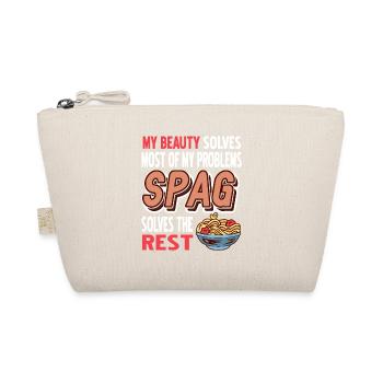 Spag Solves The Rest Of My Problems Funny T-Shirt - Organic Pouch - nature - Front