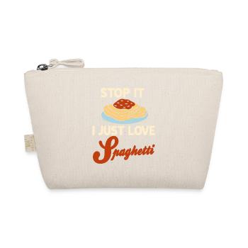 Stop It I Just Love Spaghetti Retro Funny Spag - Organic Pouch - nature - Front