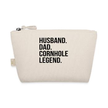 Vater Cornhole Sackloch Bean Bag Spieler Familie - Bio-Täschchen - Natur - Vorne