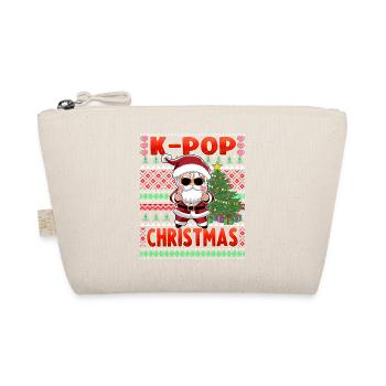 Santa K-Pop Design Weihnachten - Bio-Täschchen - Natur - Vorne