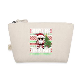 Hässlicher Weihnachtspullover Design K-Pop Weihnachtsmann - Bio-Täschchen - Natur - Vorne