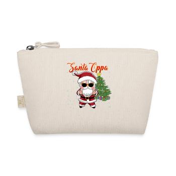 Cute Santa Oppa for Christmas K Pop - Organic Pouch - nature - Front